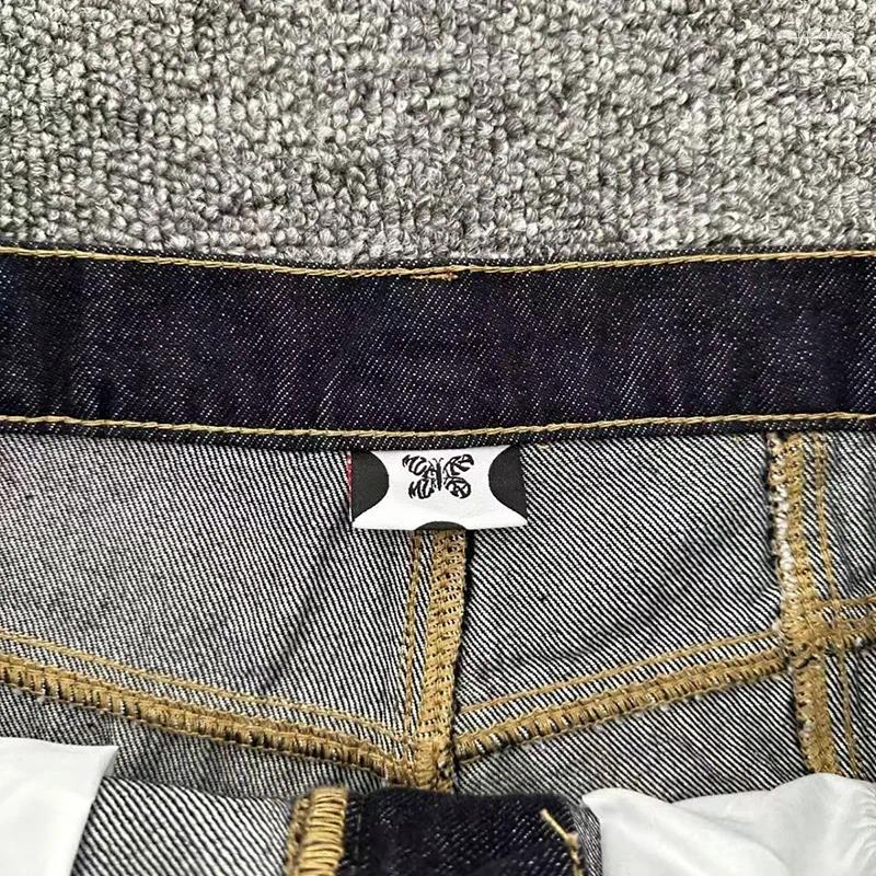 Men's Jeans Quality Embroidery Black Blue Mertra Men Women Unisex Oversized Splicing Stitching Patchwork Denim Trousers