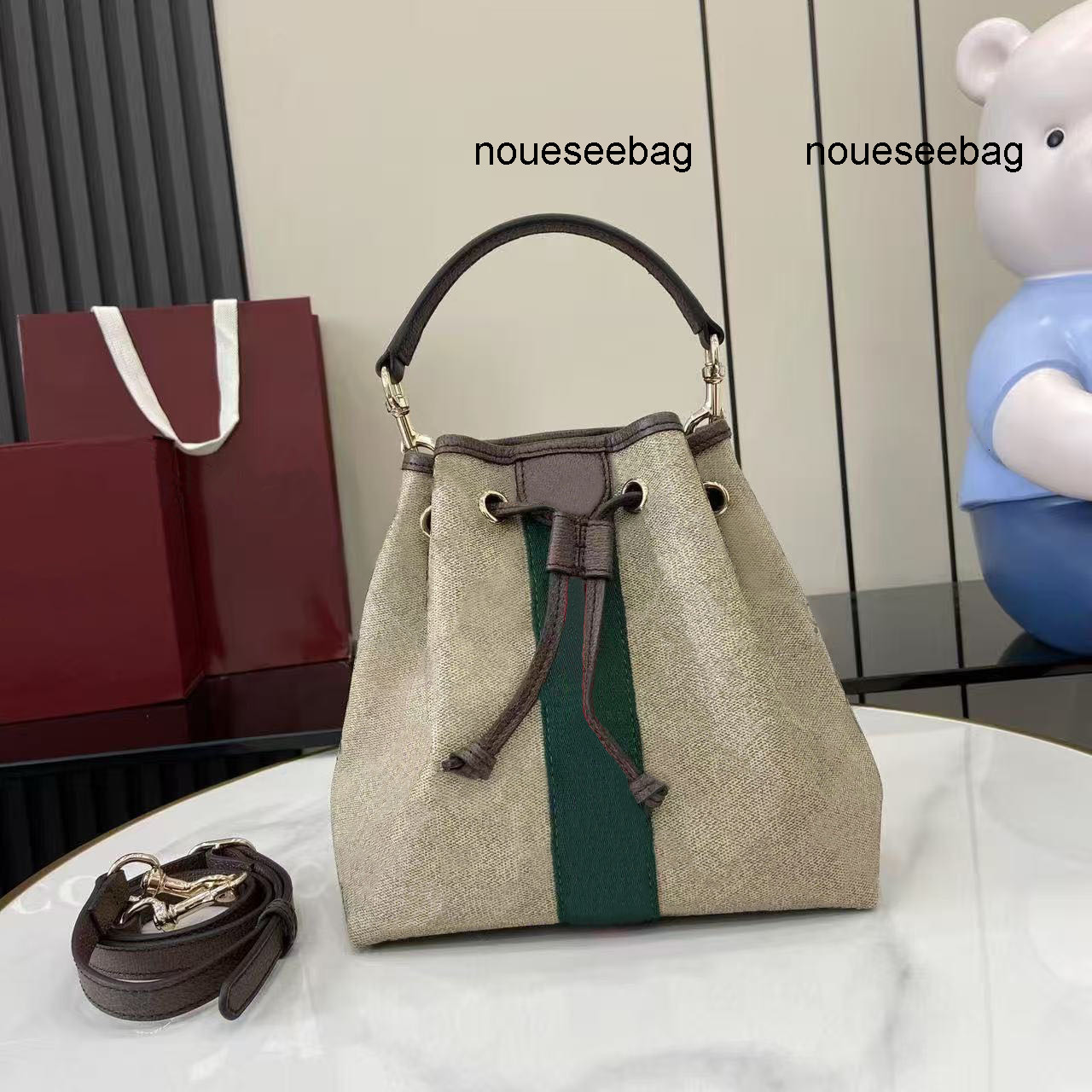 Designer Bucket Bag Handbag Totes Shoulder Bag for Women Crossbody Bags Leather Womans Purse Lady Messenger Bag Green Lining Bag Fashion Satchel Shoulder Bag Prpu