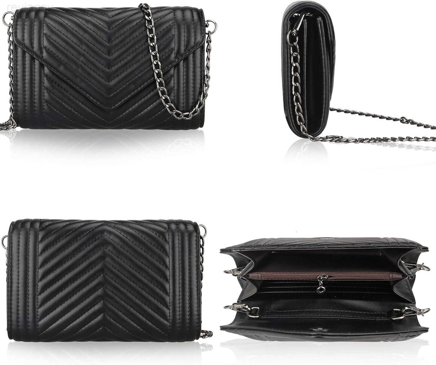 Small Leather Crossbody Bag for Women Clutch Purse Cross Body Purse Shoulder Bags with Chain Strap Quilted PursesW250908