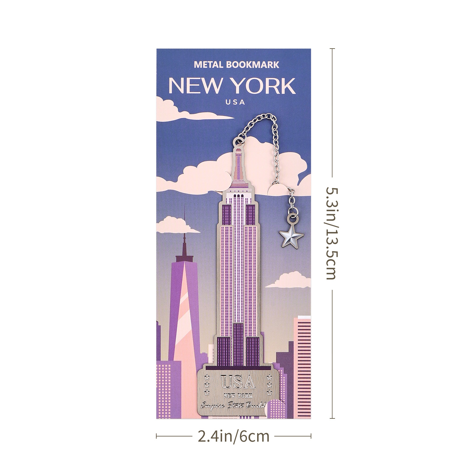 Six Designs of American Inspired Series Metal Bookmark Collection