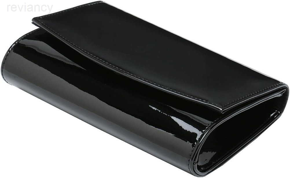 Patent Leather Flap Clutch Classic Elegant Evening Bag Chic Dress PurseW250908