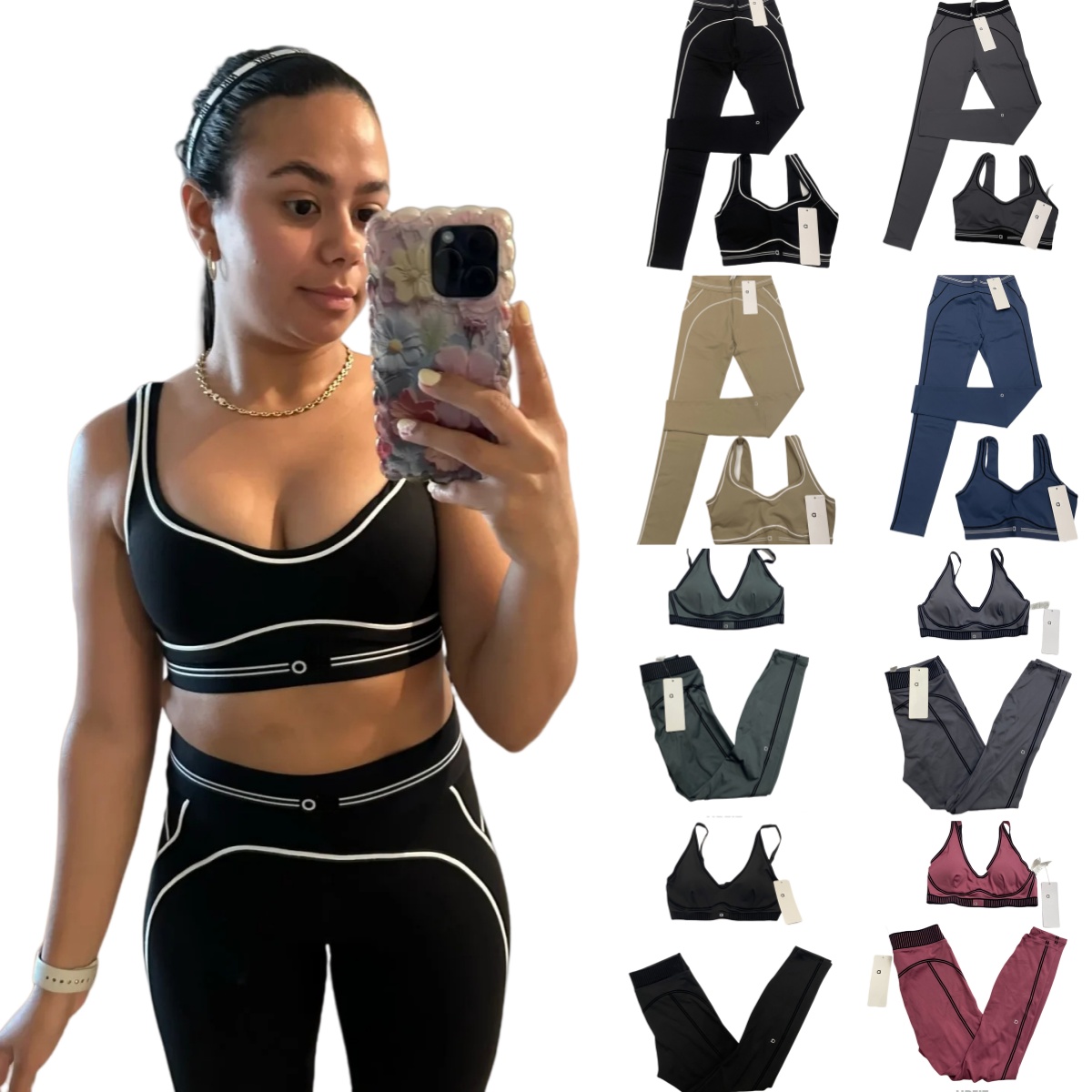2025 5A top Breathable Bra leggings Set Women Soft Elastic Pants Socks Outfits Sports Pants Fitness Wear Set Sports Bra Shorts Aloness women clothes sets