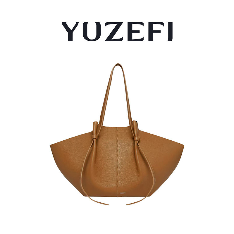 2025 fashionable YUZEFI Wing Bag Genuine Leather Tote Armpit Bag