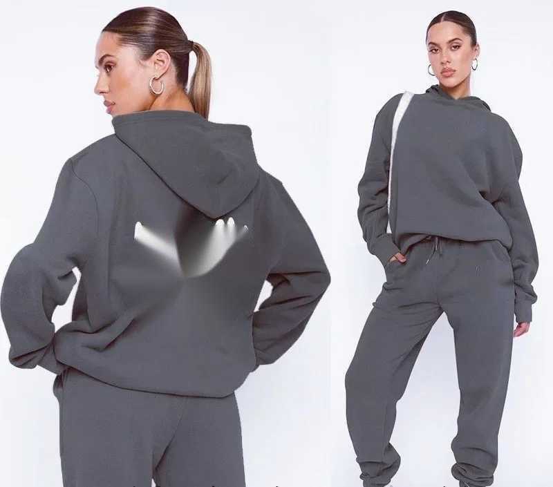 Women's Hoodies Sweatshirts Autumn and Winter Plus Velvet Fashion Hoodie Standard Hip Hop Skateboarding Sports Set Casual High Quality Cotton Set