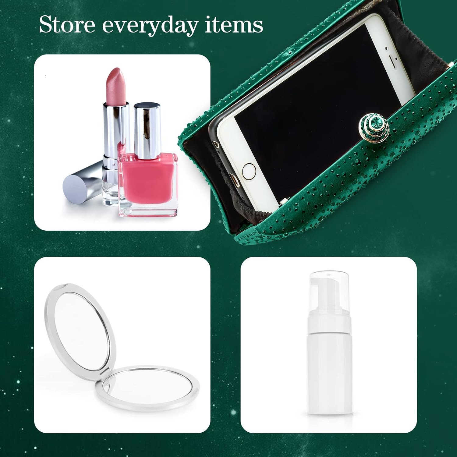 Women Handbags Rhinestone Party Prom Wedding Bride Evening Bags Crystal Party Clutches BagW250908