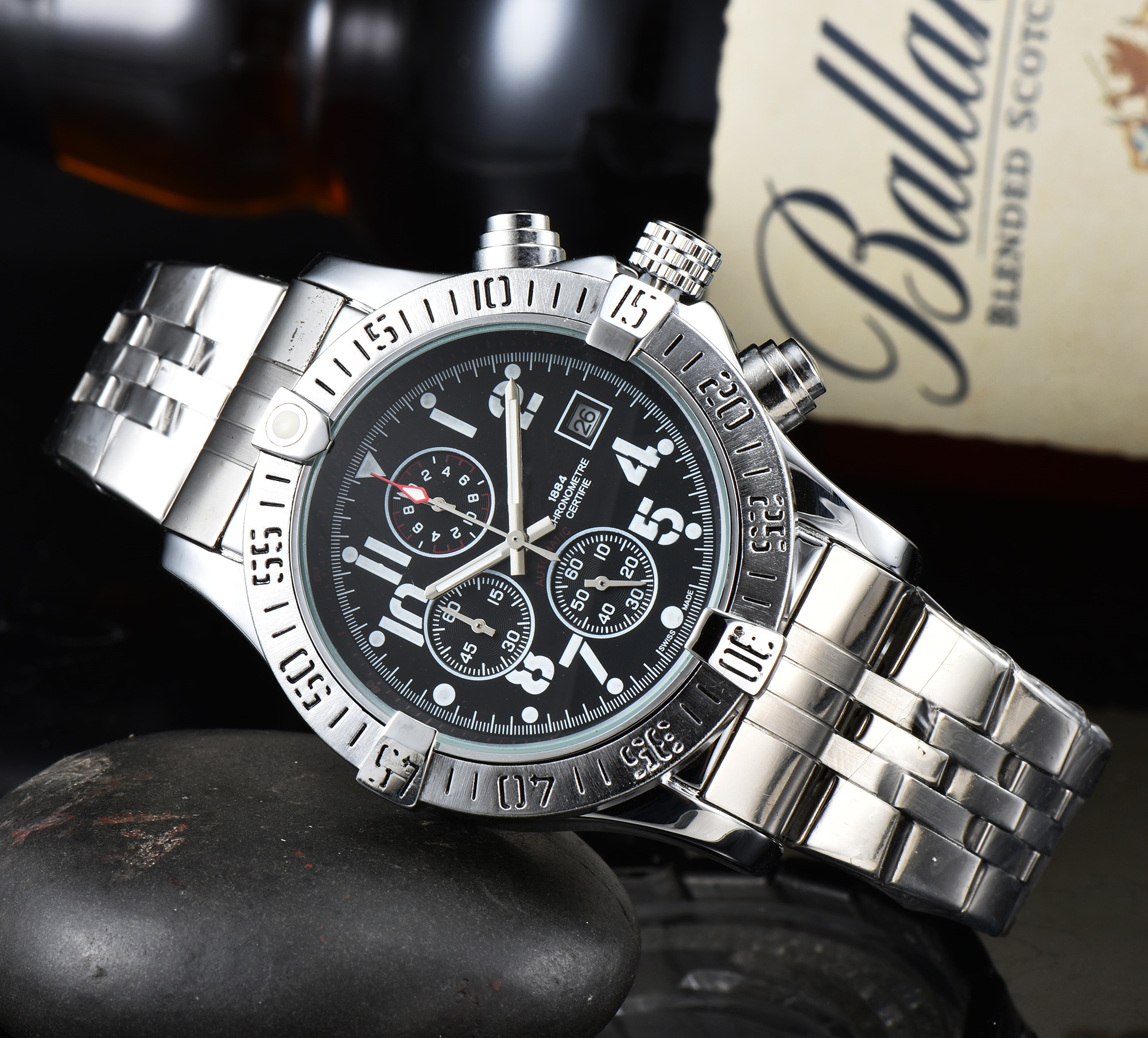 2025 Hot Sale Luxury BR Watches for Men NAVTIMERly 1884 Quartz Wristwatch stainless steelStrap Automatic Date Daily Waterproof Business for Wholesale Watches #80