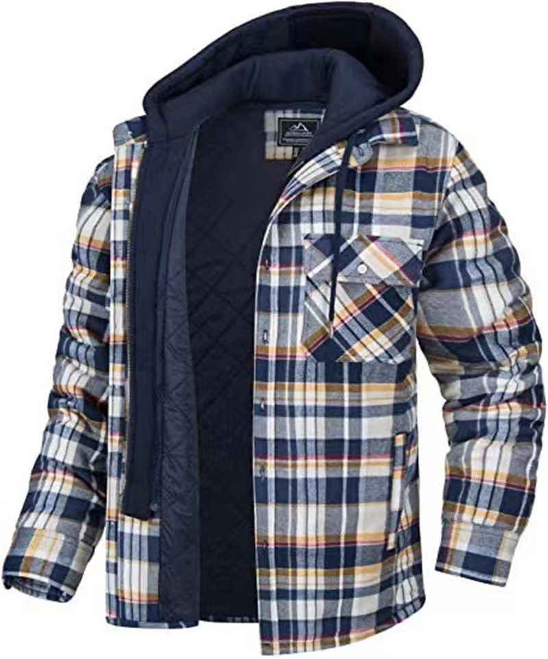 Free shipping Classic fashion new popular mens autumn and winter styles thick cotton coat long sleeved loose hooded jacket