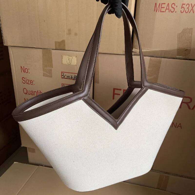 2025 Fashion Versatile PU Canvas Bucket Shoulder And Crossbody Bags Simple Casual Sense Of Retro Handbags For Women