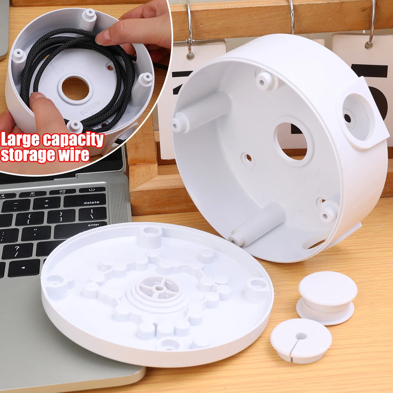 Waterproof Junction Box for CCTV Camera Bracket Cable Deep Base Camera Mount Bracket Rounds Support Deep Base