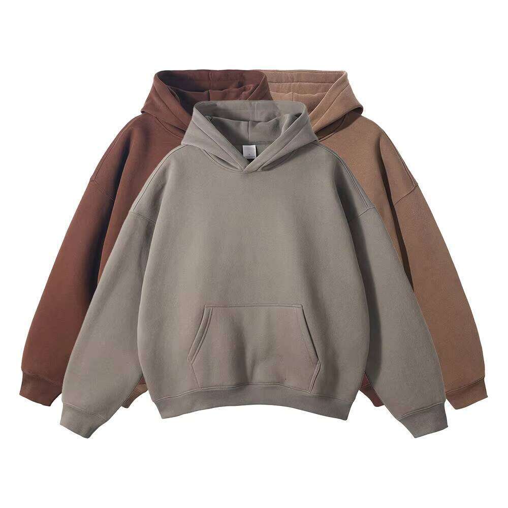 Logo Print Unisex Blank Cotton French Wool Sweatshirt Men's Hoodie