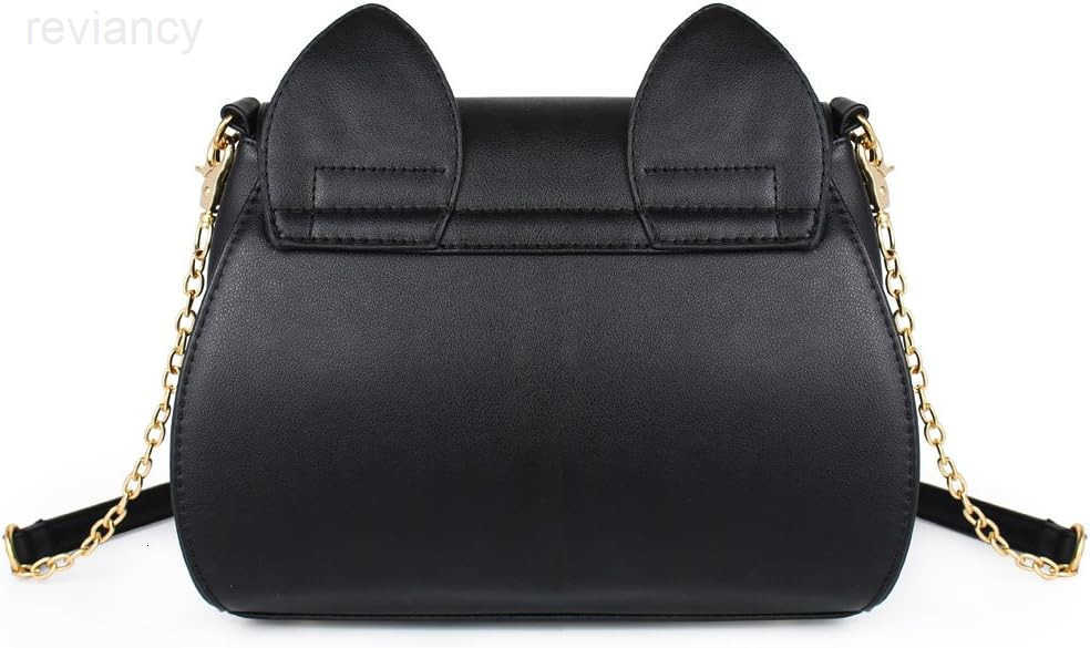 Womens Moon Purses Crossbody Bags Pu Leather Gothic Purse Cat Handbags Girls Black Shoulder BagsW250908