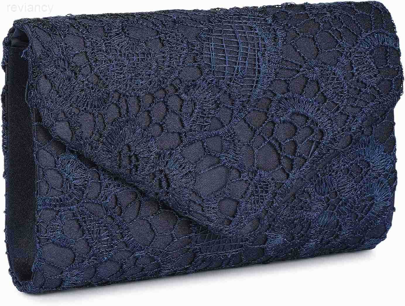 Evening Bag Lace Clutch Purse for Women Formal Elegant Envelope Wedding Party Cocktail Crossbody Shoulder BagW250908