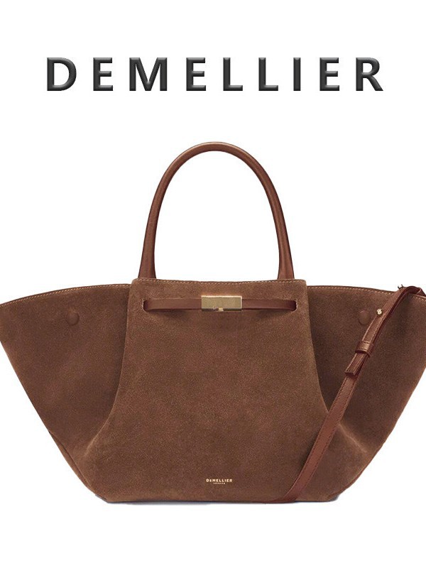 2025 In-stock Demellie wing bag suede velvet large-capacity commuter tote bag shoulder bag handbag
