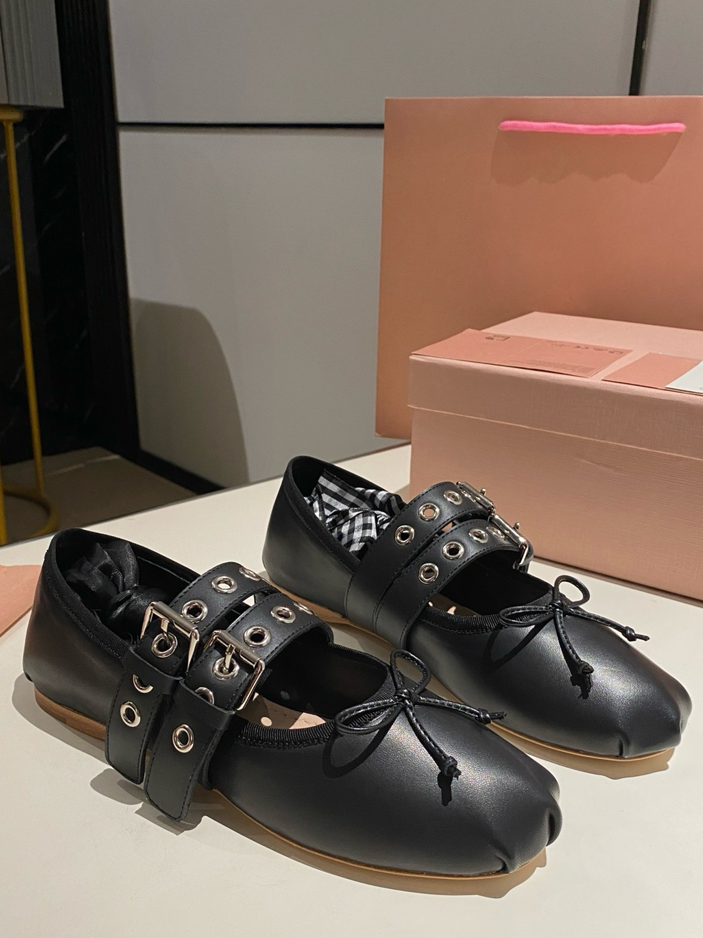 Nappa and calf leather ballerinas 5F466A Ladies ballet shoes women flat shoes corduroy upper genuine leather sole