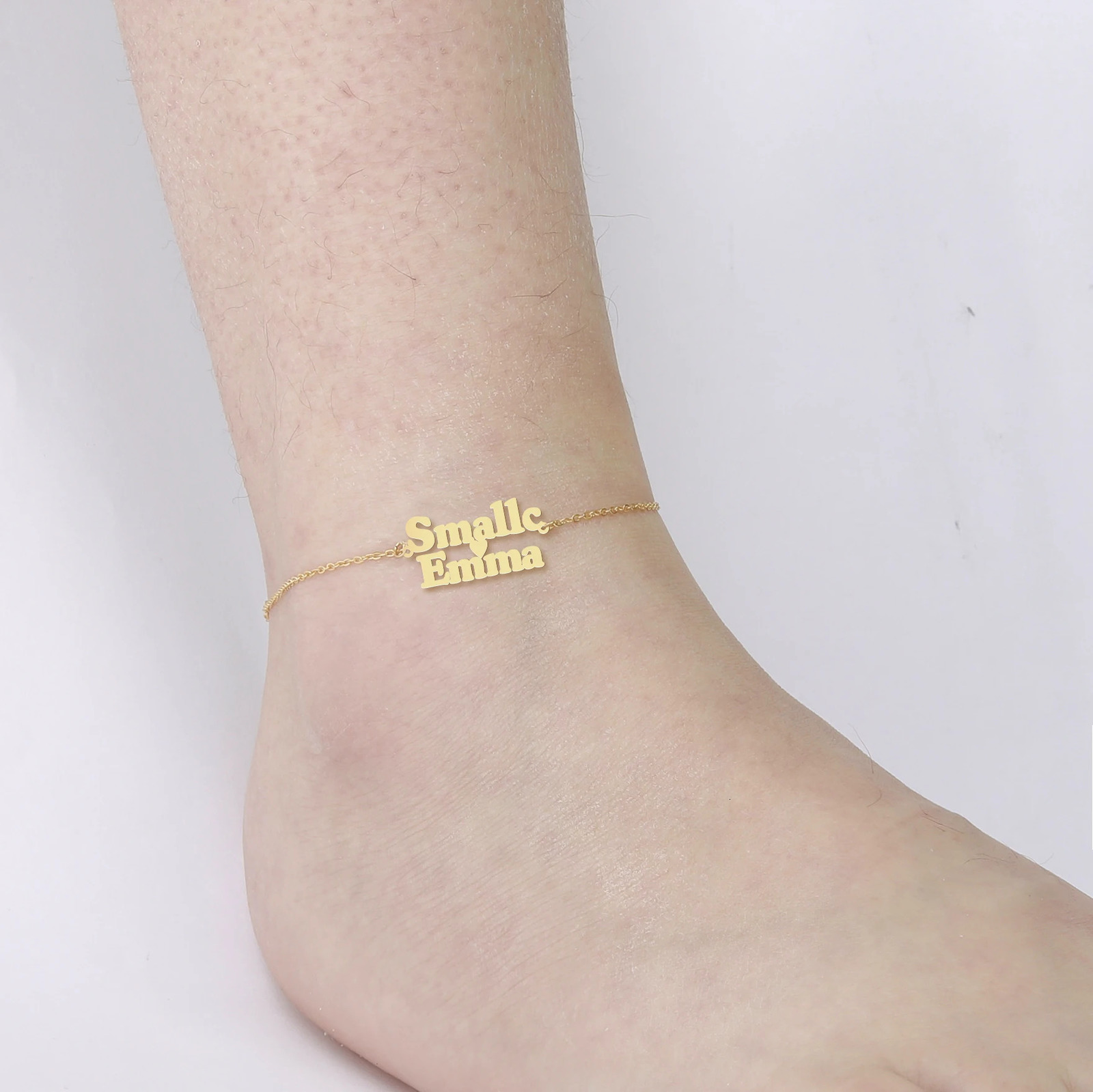 Lemegeton Customized Name Anklets for Women Men Personalized Foot Anklet Stainless Steel Chain Anklet Beach Summer Jewelry Gifts 250906