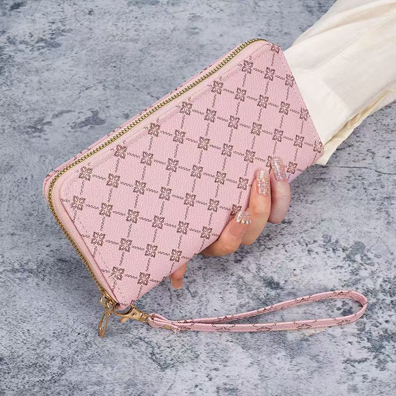 New Long Designer Wallet, Fashionable Double Zipper Large Capacity Women's Wallet