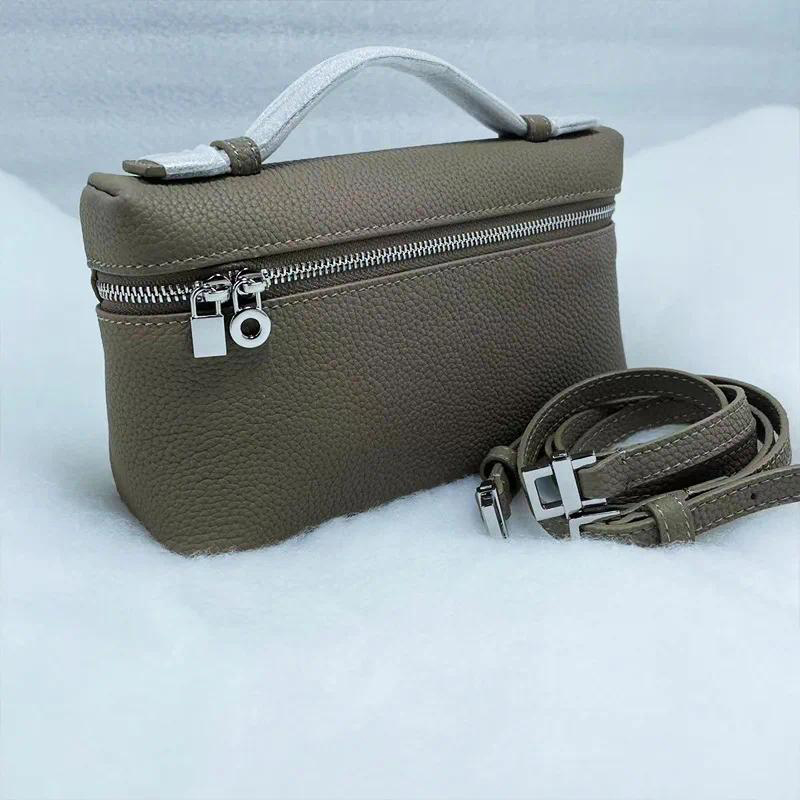 Totes Genuine Leather Cowhide Women's Bag Fashion Lunch Luxury Box Style Retro Single Shoulder Crossbody Handbag