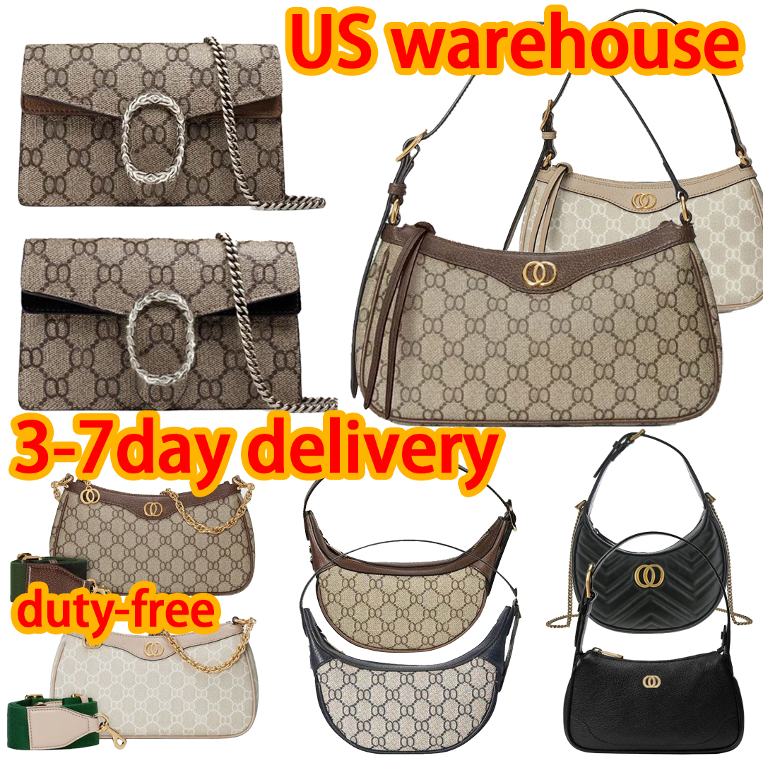 Designer bag shoulder bag fashion luxury women's handbag Ophidia armpit bag crescent shaped handbag luxury letter shoulder bag chain wallet versatile wallet