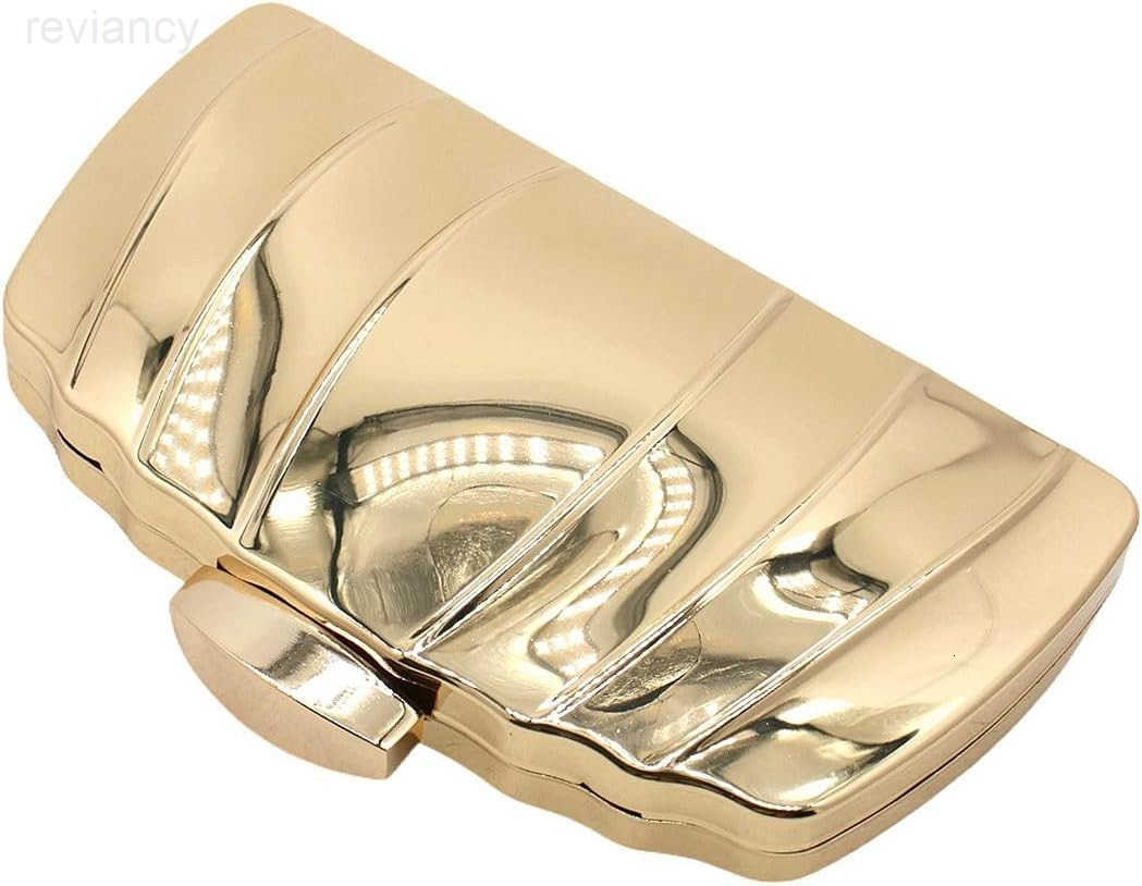 Women Sparkly Clutch Purse Unique Metallic Evening Bag Metal Box Handbag Purse Wedding Party Clutch Shoulder BagW250908