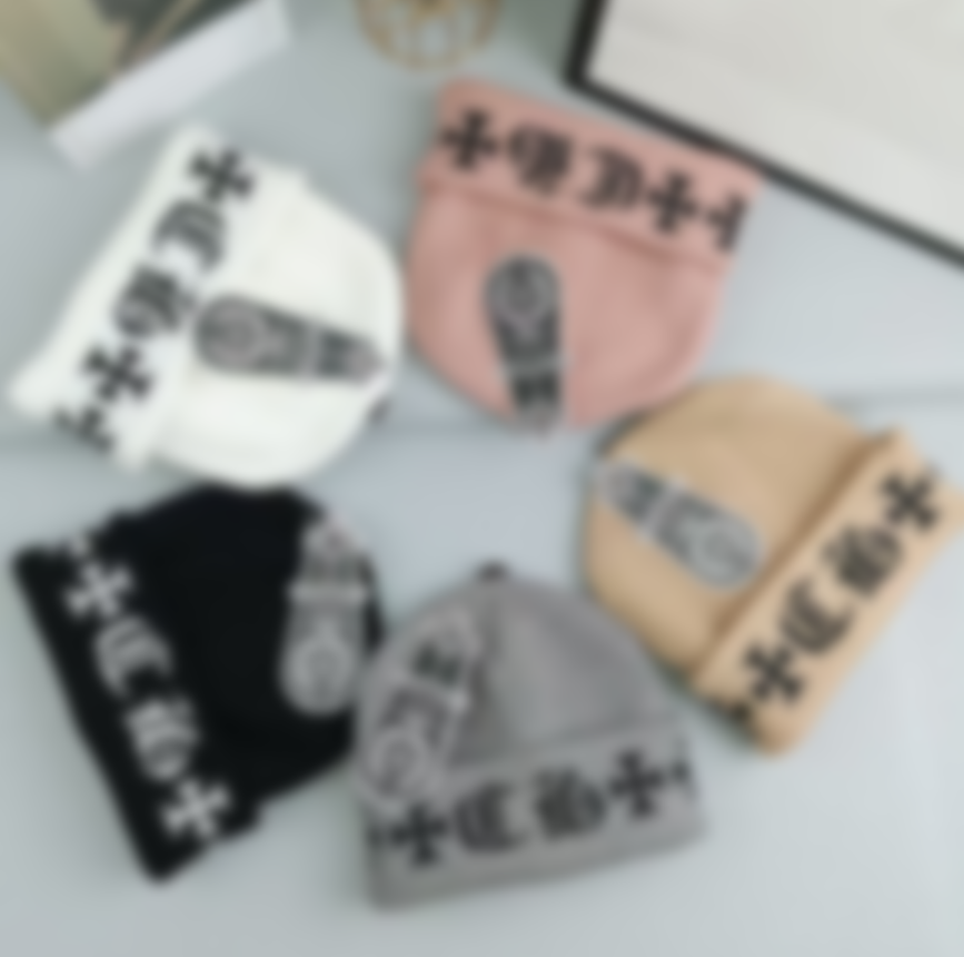 Fashion chrome hat women's embroidered letter beanie designer thickened cold hat cashmere thermal hat casquette luxury men's outdoor ski windbreaker