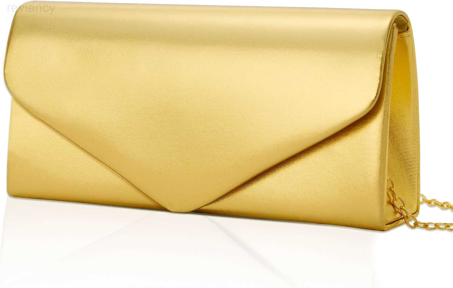 Envelope Clutch Purse for Women Vegan Leather Evening Bag with Chain Strap Wedding Cocktail Party Formal HandbagW250908