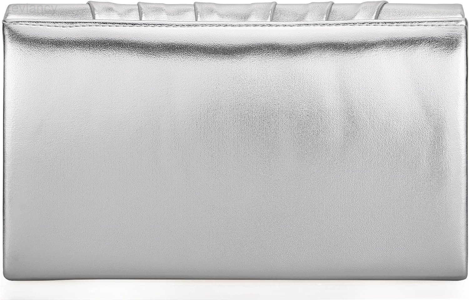 Women Evening Clutch Purse Shimmering Metallic PU Leather Pleated Flap Envelope Handbag for Wedding Prom PartyW250908
