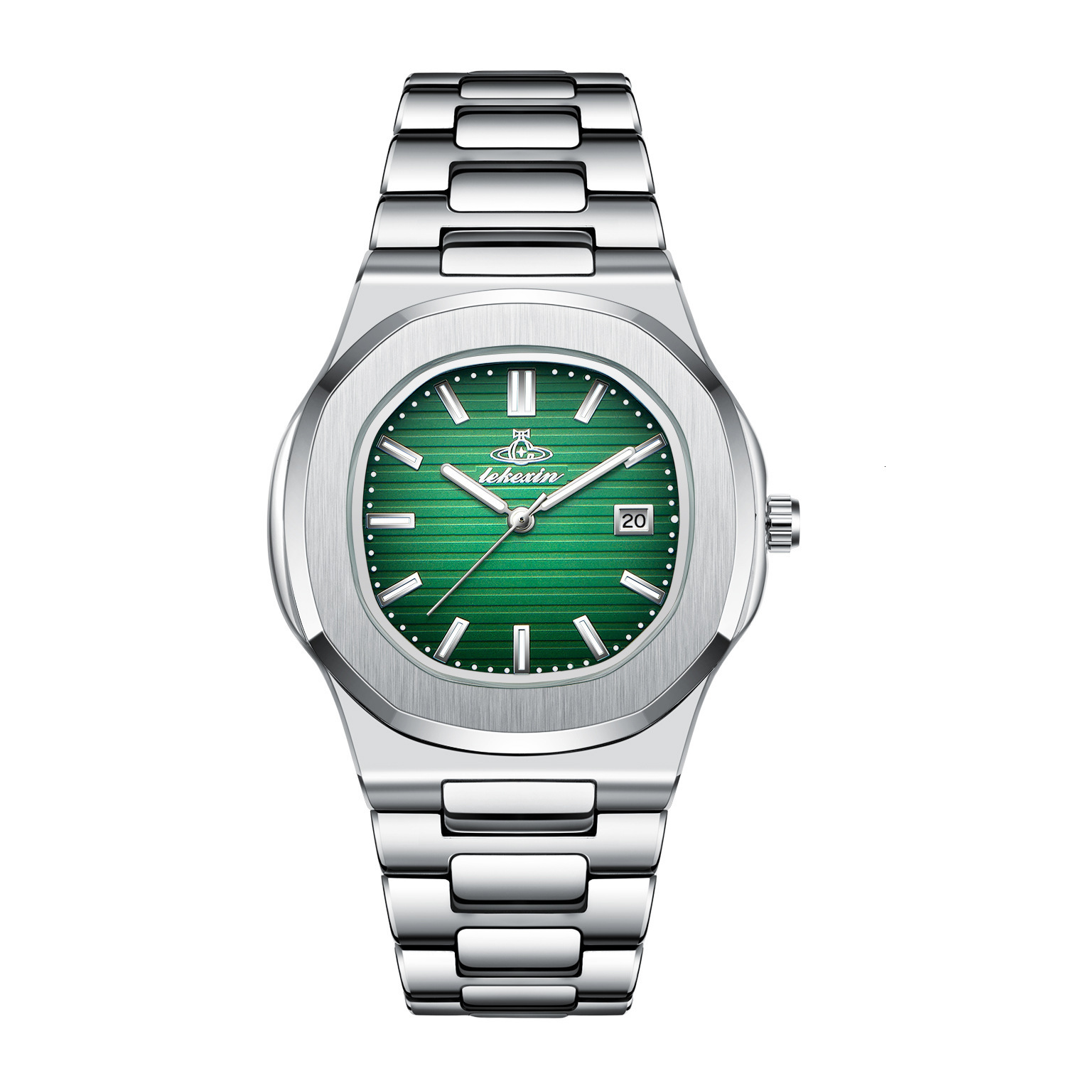 POEDAGAR Fashion Square Men Clock Waterproof Luminous Date Week Man Wristwatch High Quality Stainless Steel Quartz Mens Watches 250320