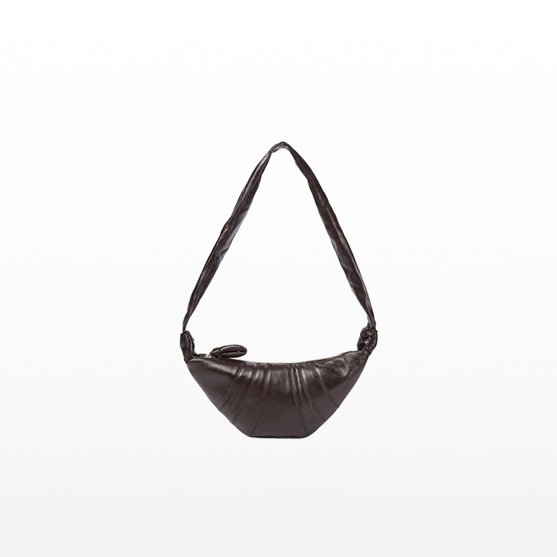 2025 Croissant Horn Bun Stylish Versatile Niche Sheepskin Dumpling Bag Single Shoulder Crossbody Bag for Women