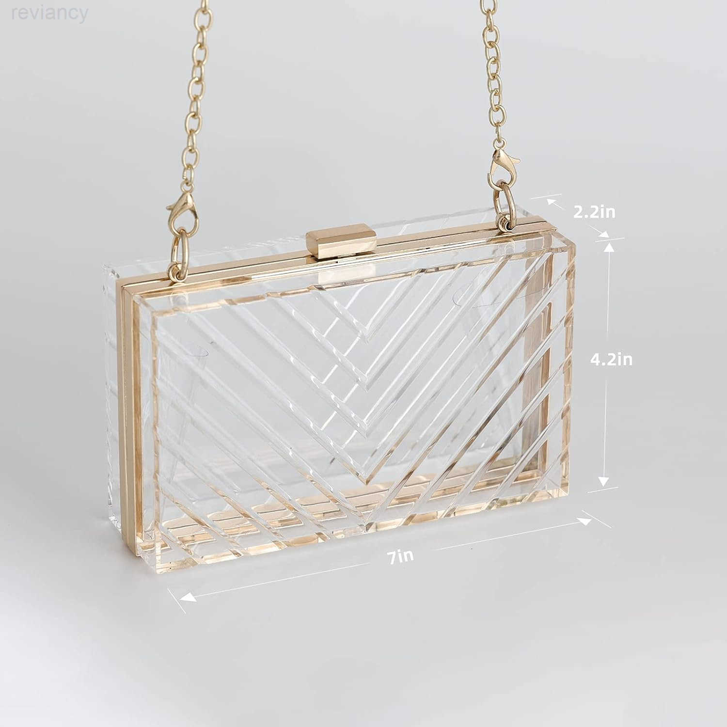 Clear Purses For Women Acrylic Clear Clutch Bag Stadium ApprovedW250908