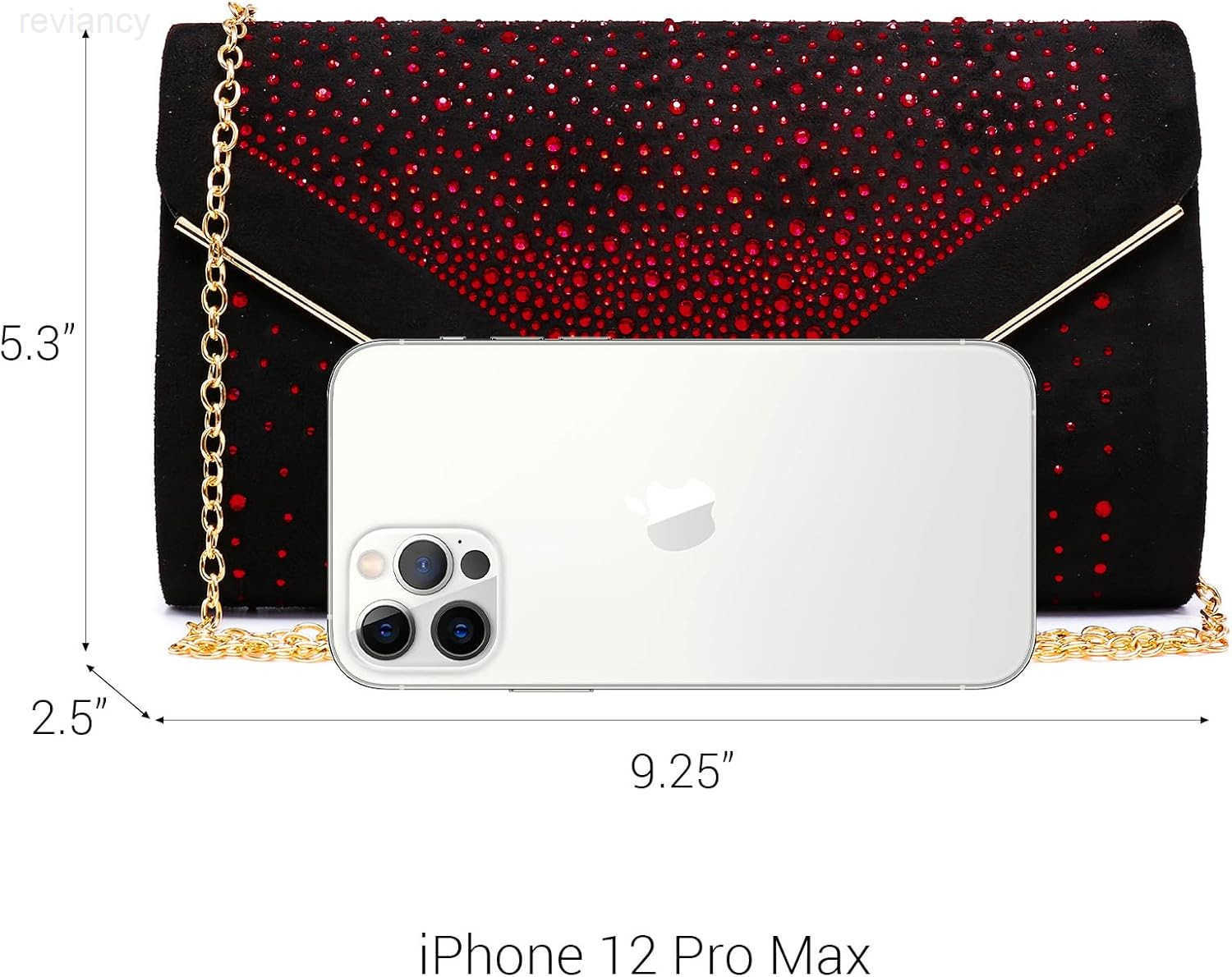 Women Rhinestone Evening Bag Faux Suede Clutch Formal Party Sparkly Purses Cocktail Wedding HandbagW250908