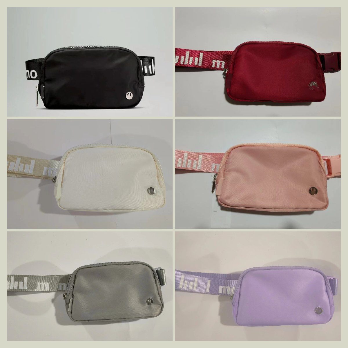 Women's Designer Waist Bag Letter Embroidery Outdoor Sport Lightweight Crossbody Bag High Capacity Waterproof Fitness Bag