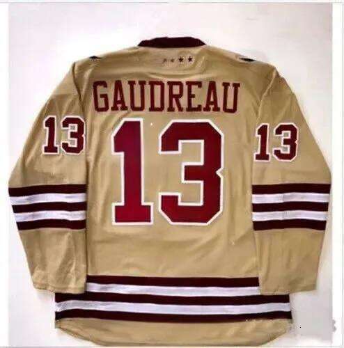 Retro Gaudreau 13 Hockey Jersey High School Custom Name Sewn Youth/Men S-6XL Free shipping