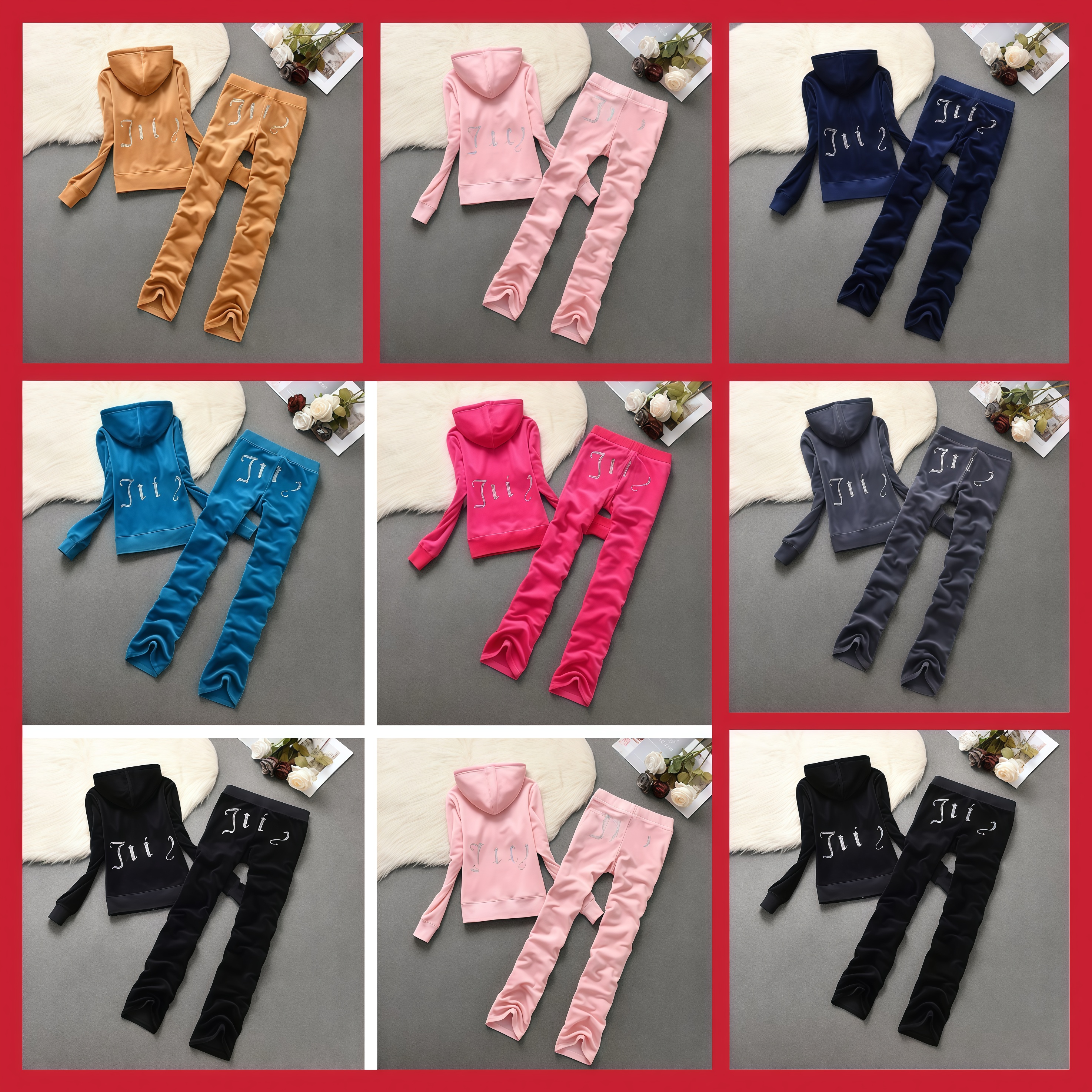 Hoodie top pants Juicy Tracksuits outfits Tracksuits Fashion women Designer Clothes women sport casual suits juicy track suit Set Track Suit Couture Sweatsuits