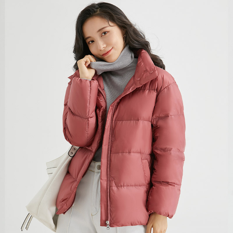 Solid Thicken Women Cotton Coat Long Sleeve Stand Collar Zipper Pocket Drawstring Female Coats 2023 Winter Casual Lady Outwer 231222