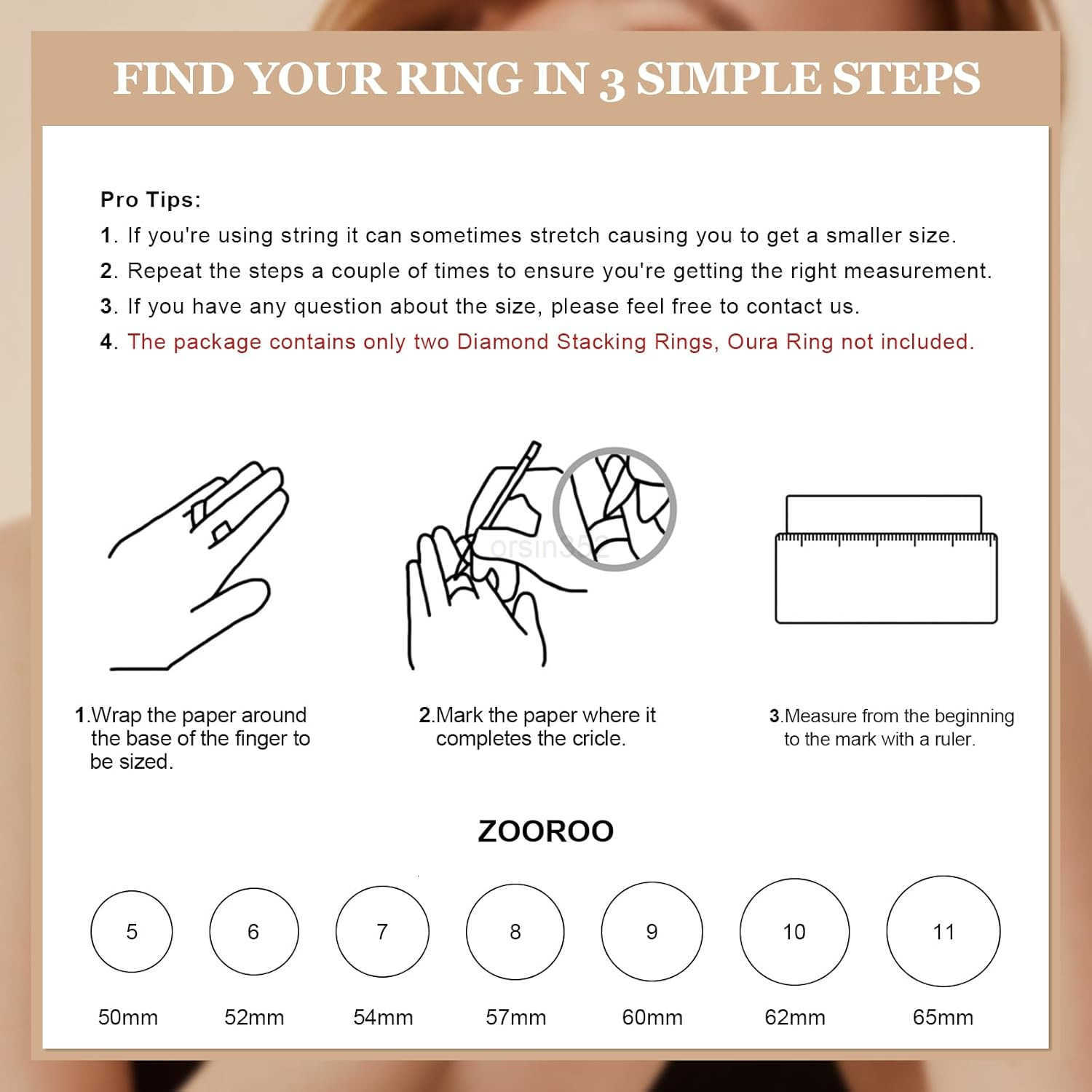 14K Gold Plated Stacking Rings for Oura Gen 4Oura Gen 3 Cubic Zirconia Simulated Diamond Oura Ring Stack for WomenW250908