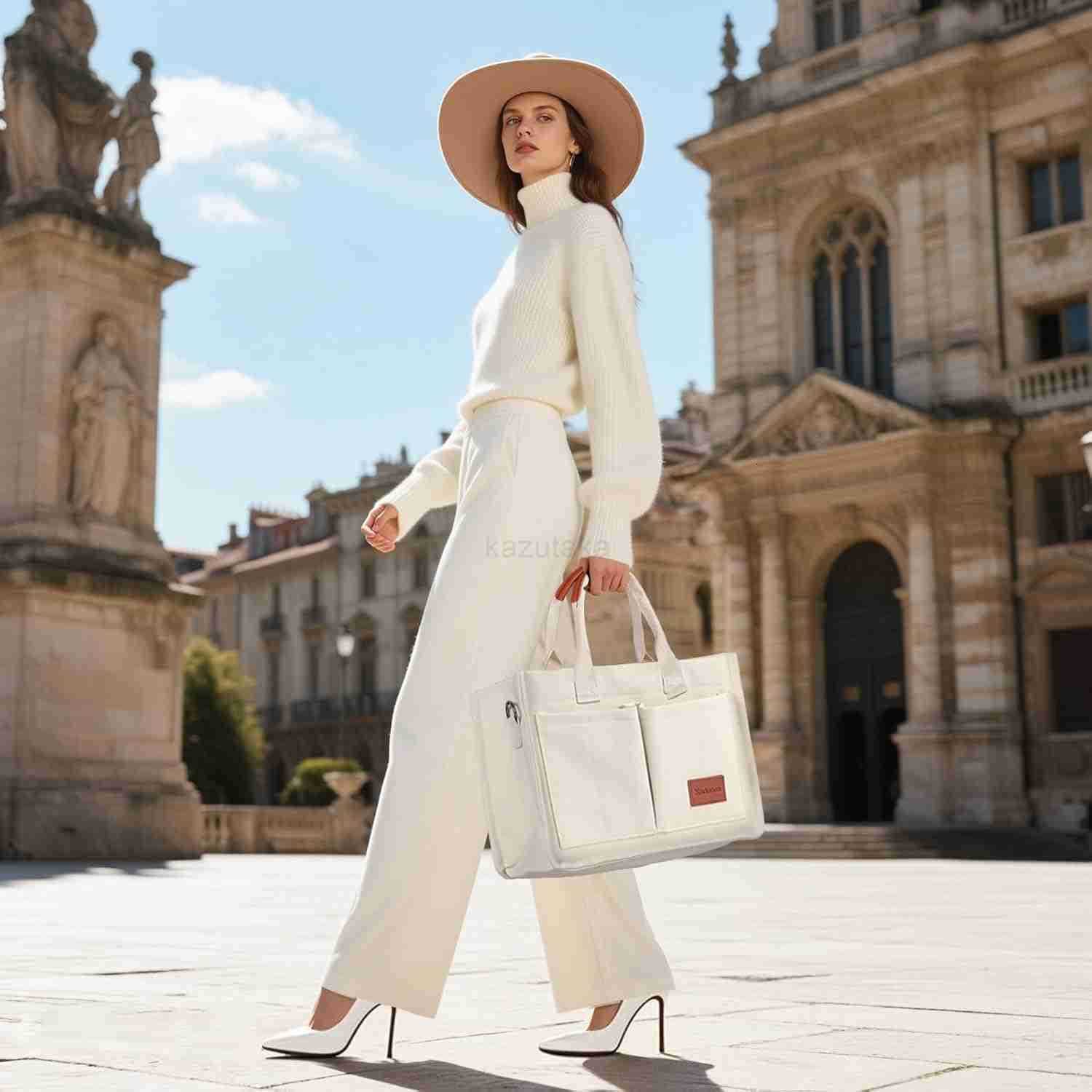 Tote Bag for Women with Zipper Large Work Crossbody Handbag Bible Laptop Bag Bookbag for Teacher Travel College Z250908
