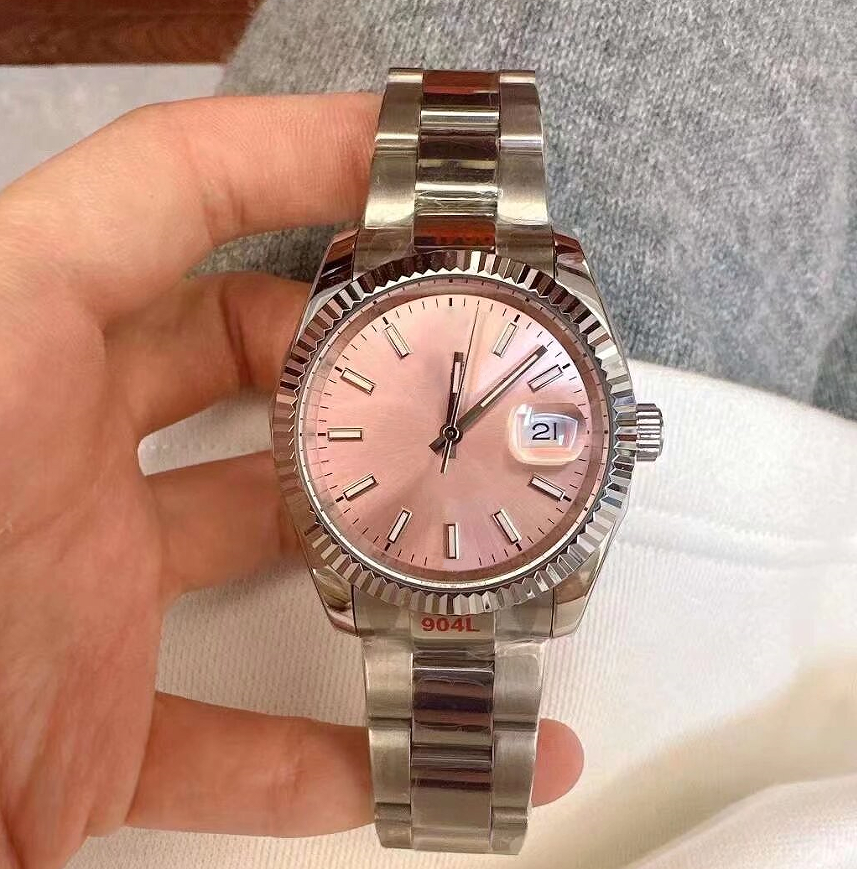 Maker Mens Watches 36mm 126233 Watch Pink Dial Automatic Mechanical movement Mens Stainless Steel Wrist Watches