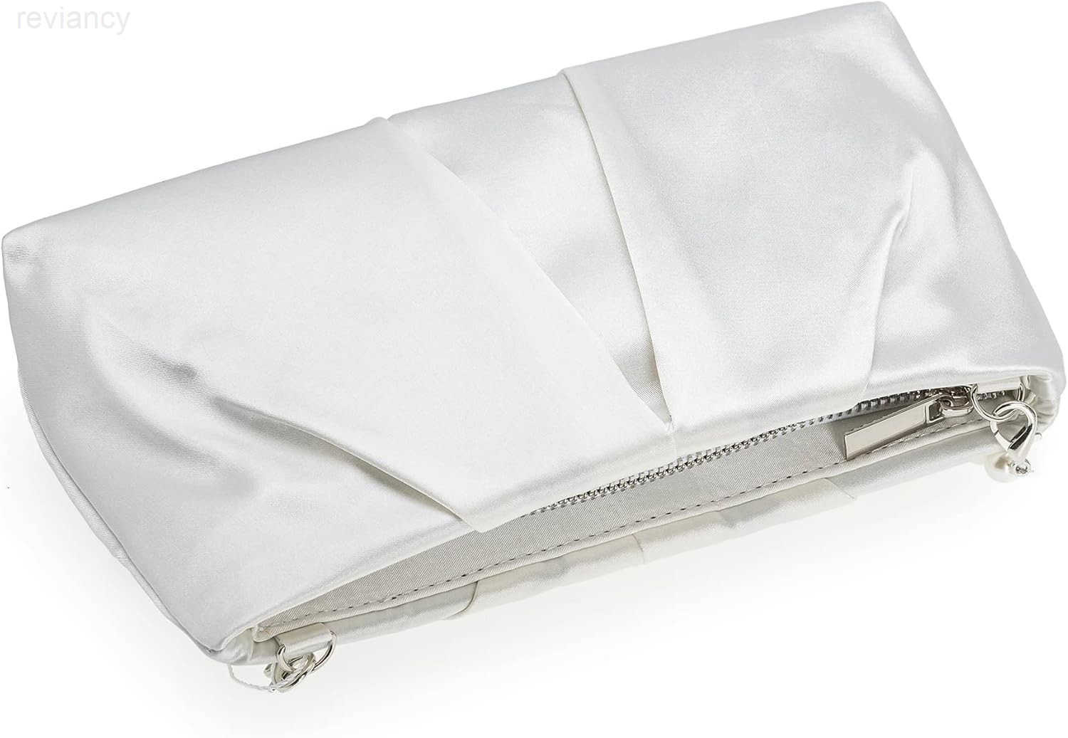 Evening Bag Women Wedding Party Handbag Small Dressy Formal Purse Pleated Satin ClutchW250908