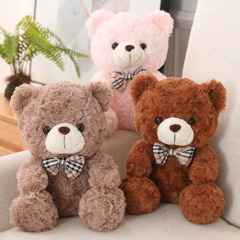 2535CM Kawaii Teddy Bear Plush Pillow Toys Lovely BowKnot Bears Toys Stuffed Soft Animal Dolls Xmas Valentine Gift250908ww