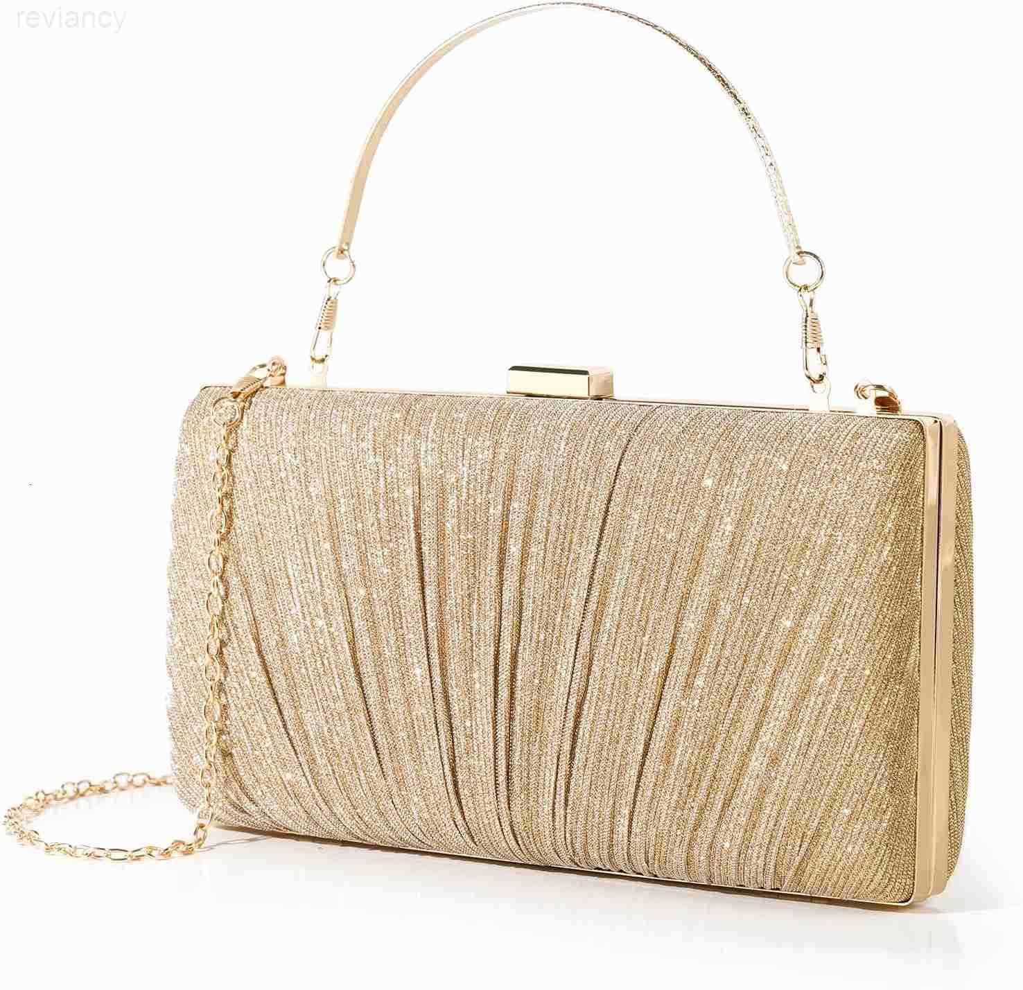 Clutch Purses for Women Pleated Evening Handbag with Chain Prom Cocktail and WeddingW250908