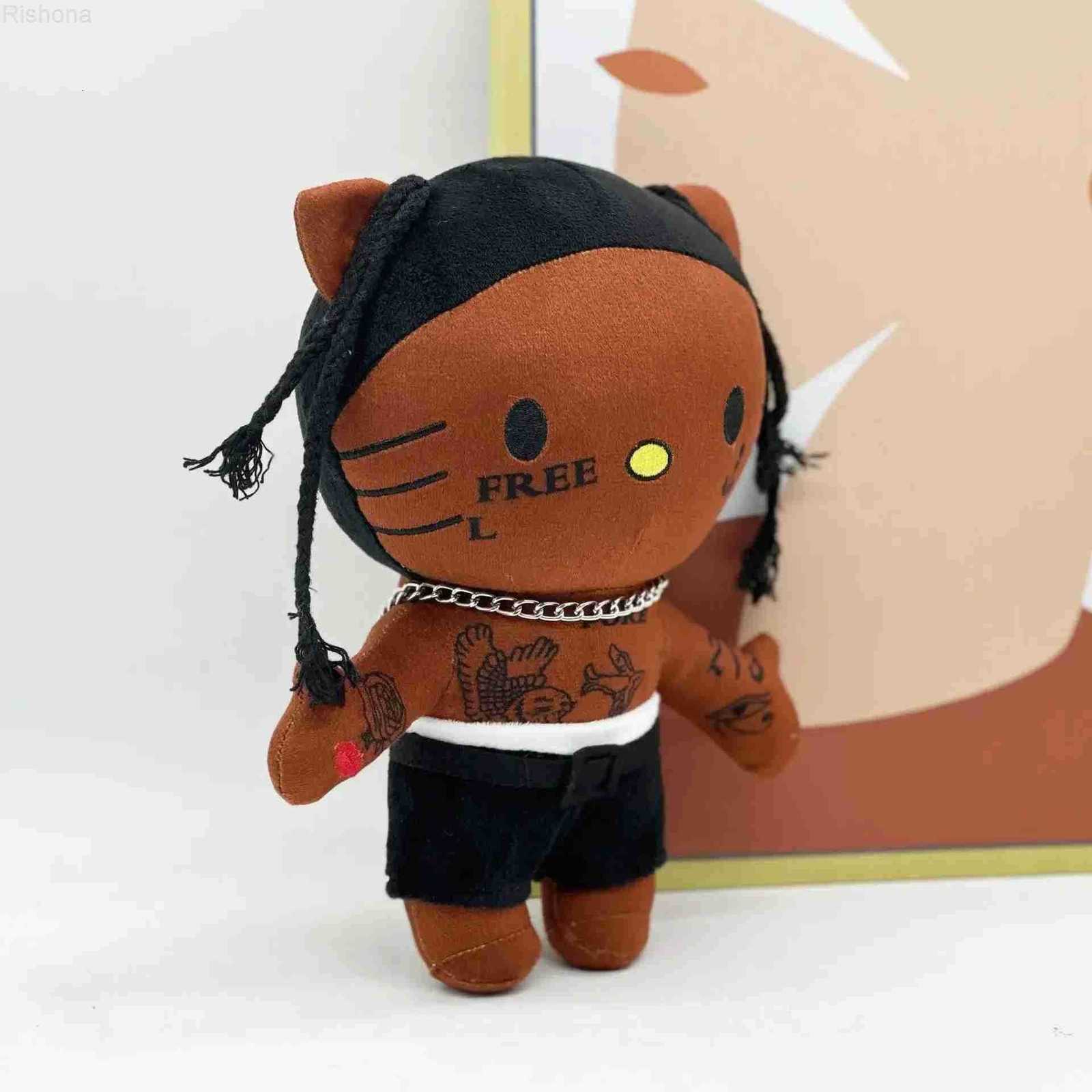 Sanrio Multiple Styles Hello Kitty Eminem xxxtentacion Frank Ocean Plush Toy Doll with Clothes Stuffed Soft Plush Toys Fans Collect Gif H251126