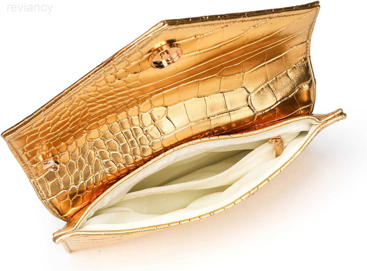 Small Envelope Clutch Purse for Women Leather Handbag Wallet Evening Bag with Detachable Wristlet StrapW250908