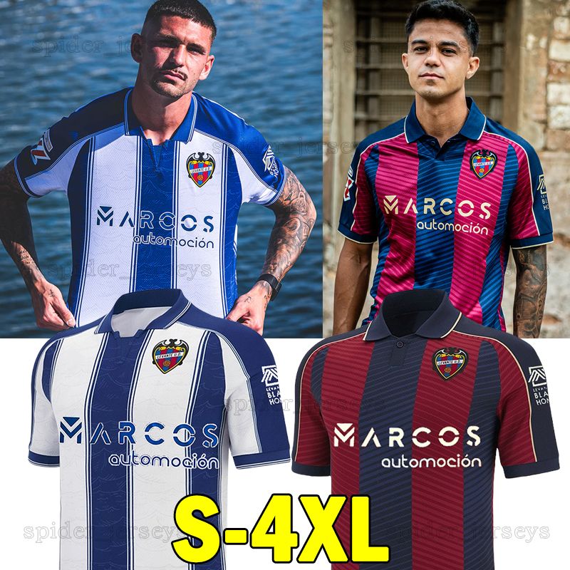 XXXL 4XL 25 26 Levante UD Soccer Jerseys C.ALVAREZ A.J.MORALES C.ESPI I.ROMERO R.BRUGUE Football Shirts 2025 2026 P.MARTINEZ LOZANO O.REY DELA TOLJAN PAMPIN Men Uniforms 3XL