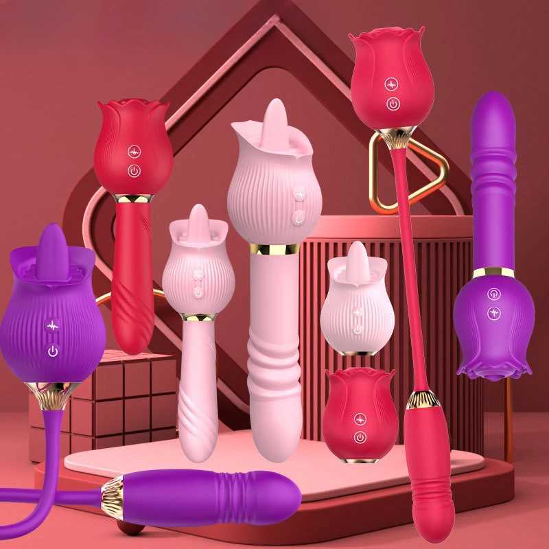 Rose Clitoris Suction Vibrator Egg for Women Stimul Nipple Vagina Sucker With Dildo Masturbators Rousing Sex Toys for Adults 18XJ250908