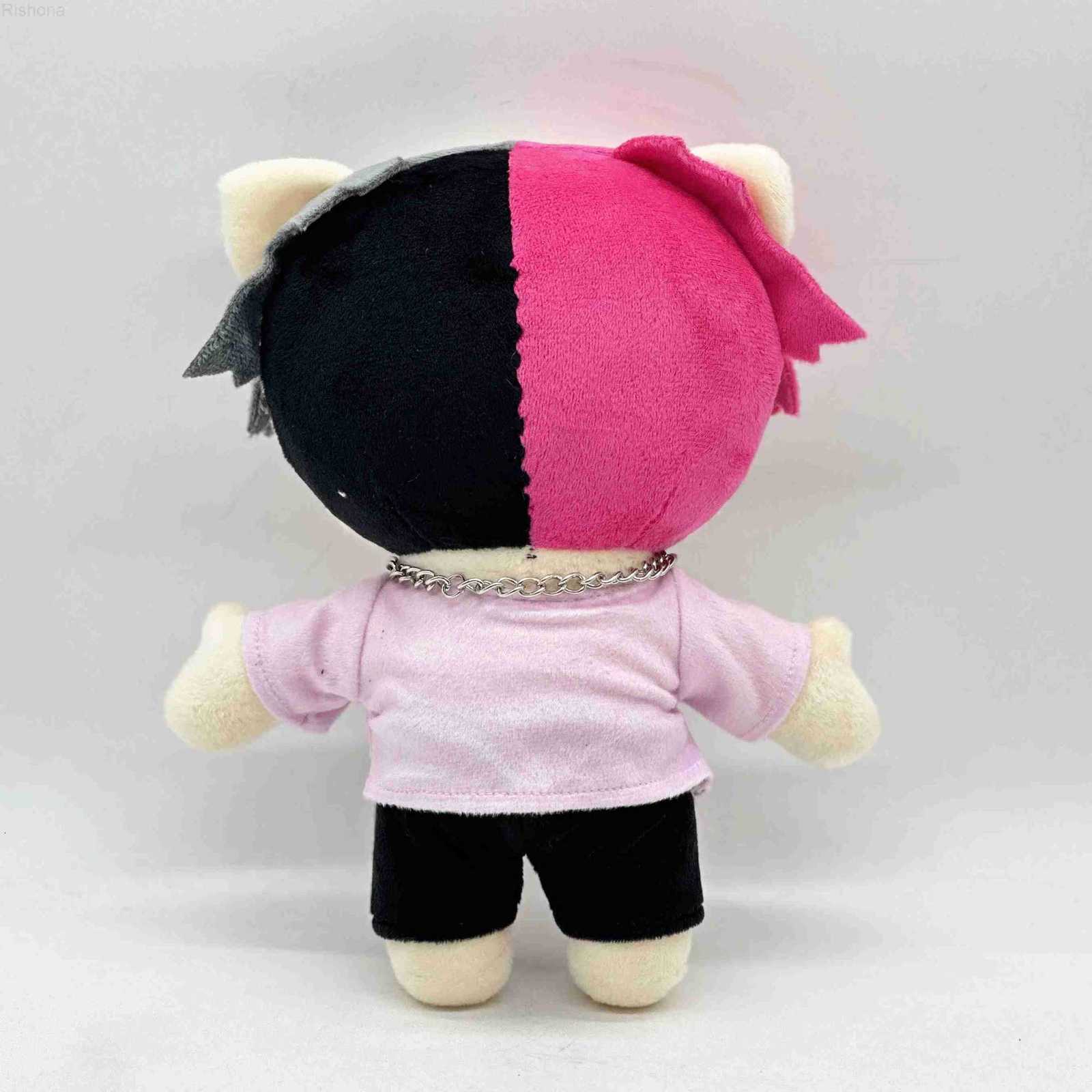 Sanrio LIL PEEP Hello Kitty Plush Anime Doll with Pink Clothes Necklace Stuffed Soft Plush Toys Fans Collect Gifts L250908