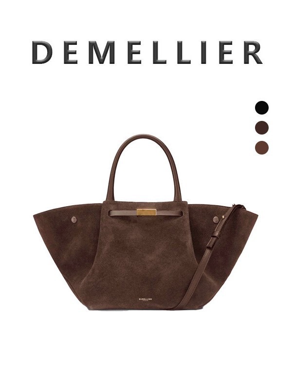 2025 In-stock Demellie wing bag suede velvet large-capacity commuter tote bag shoulder bag handbag