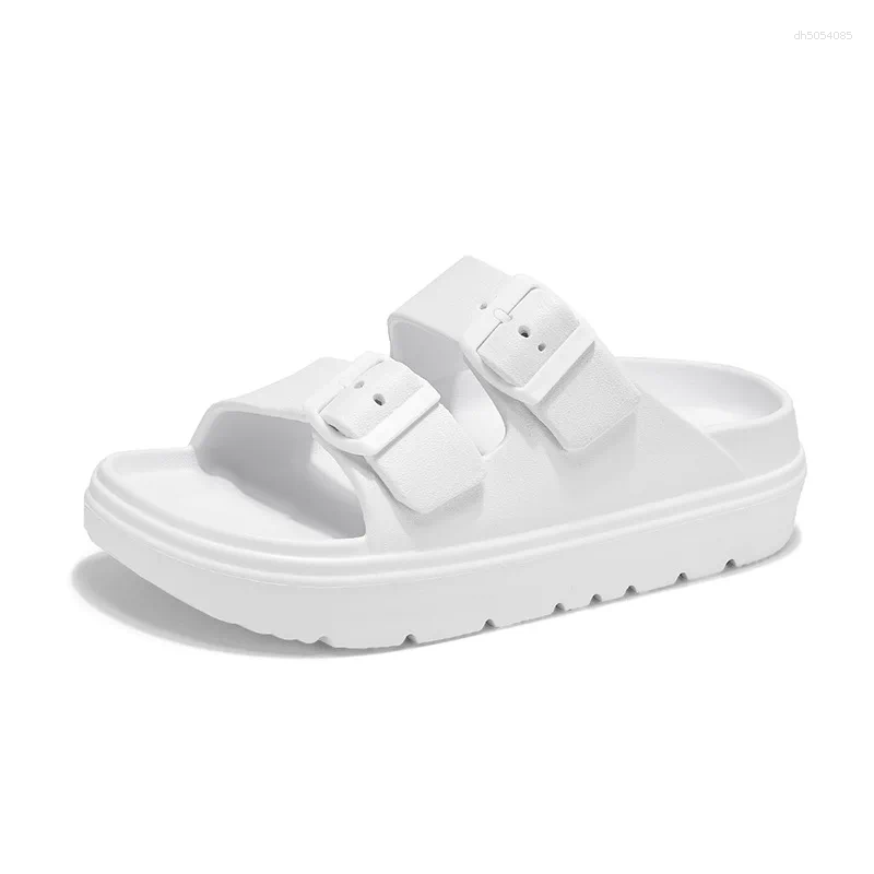 Sandals Kidmi Summer Platform Women's Slippers Outdoor Double Buckle Embellished Non-slip Breathable Soft-soled Beach Shoes