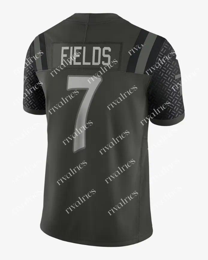 New Custom 7 Justin Fields 2025 Football jersey arrival Gardner Rodgers Allen Davis Hall Nwangwu Adams Charles Corley adult Youth Embroidered Letter Number