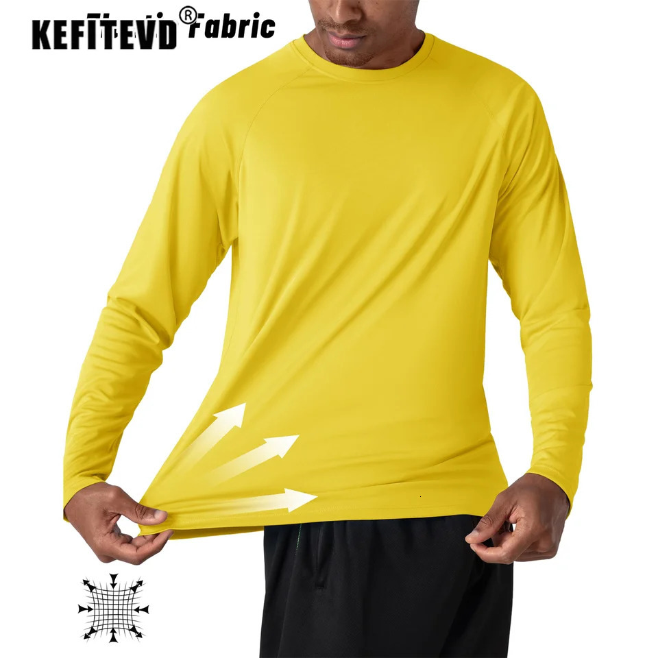 KEFITEVD Mens UV Sun Protection UPF 50 T Shirts Long Sleeve Rash Guard Workout Quick Dry for Hiking Fishing Swimming 250908