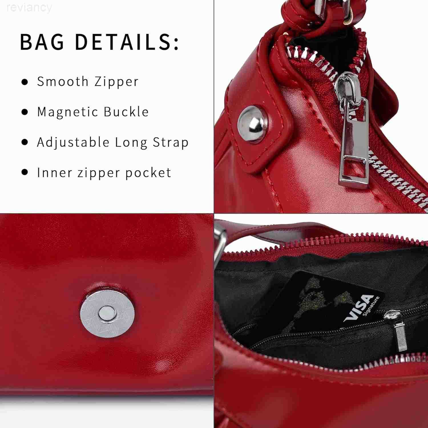 Shoulder Bag for Women PU Leather Purse Adjustable Strap Hobo Crossbody Handbag with Zipper ClosureW250908